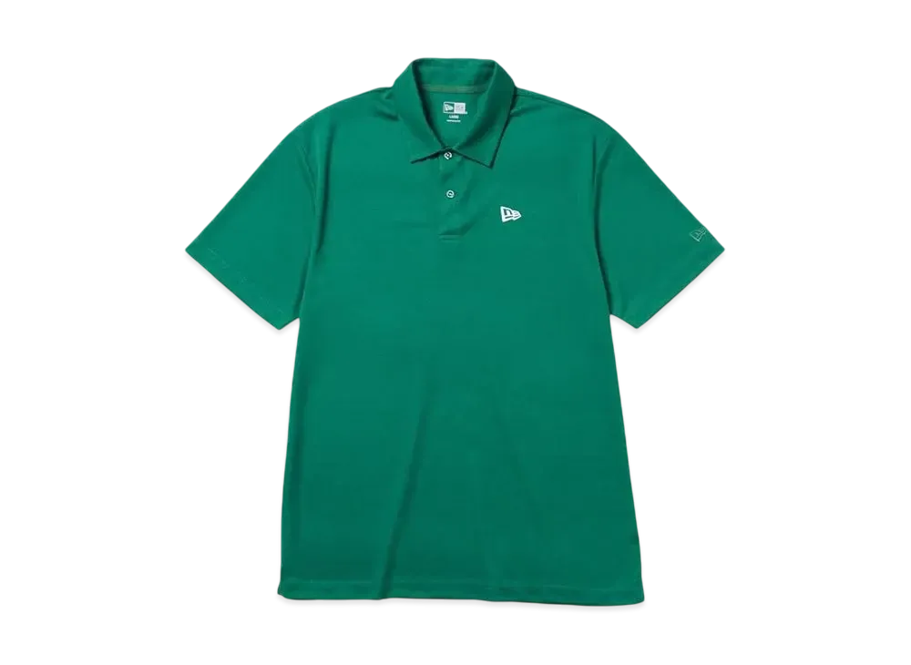 NEW ERA Golf Short Sleeve Kanoko Polo Shirt Vertical Logo "Emerald Green"