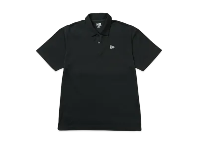 NEW ERA Golf Short Sleeve Kanoko Polo Shirt Vertical Logo "Black"