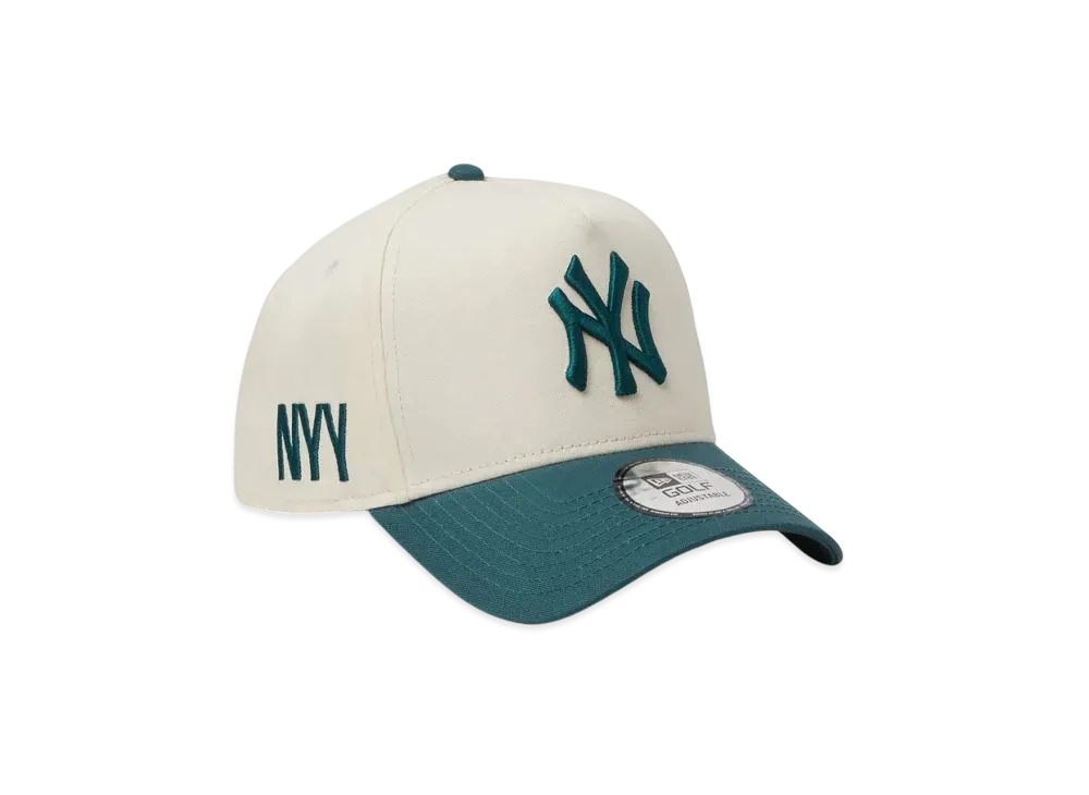 NEW ERA Golf 9Forty A-Frame MLB 2-Tone New York Yankees "Chrome White/Pine Needle Green"