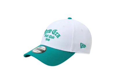 NEW ERA Golf 9Forty Old English "White/Green Forest"