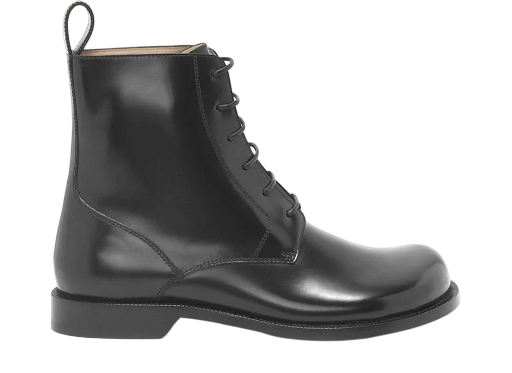 ロエベ カンポ アンクルブーツ ブラッシュドカーフ "ブラック"