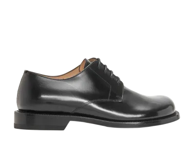 LOEWE Campo Derby Shoe in Brushed Calfskin "Black"
