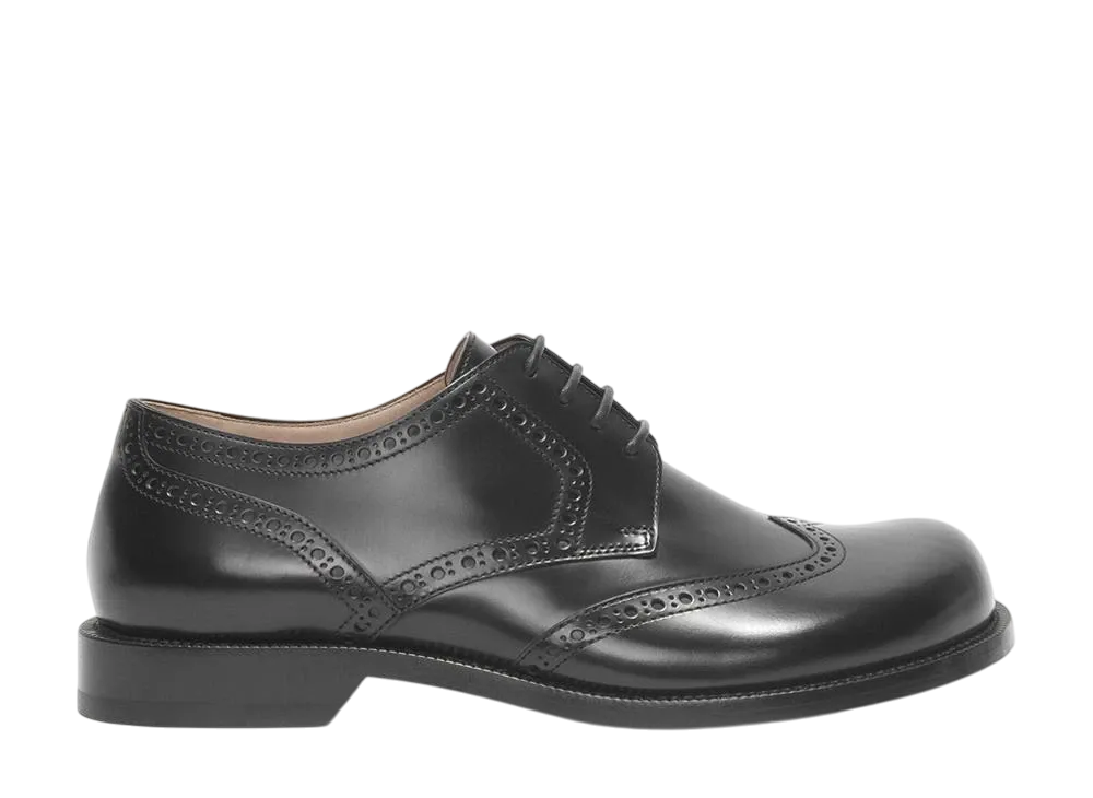 ロエベ カンポ ブローグ ダービー ブラッシュドカーフ "ブラック"