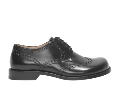 LOEWE Campo Brogue Derby in Brushed Calfskin "Black"