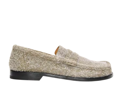 LOEWE Campo Loafer in Brushed Suede "Khaki Green"