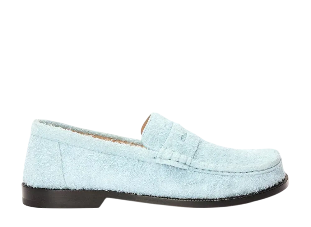 ロエベ カンポローファー ブラッシュドスウェード "ベビーブルー"