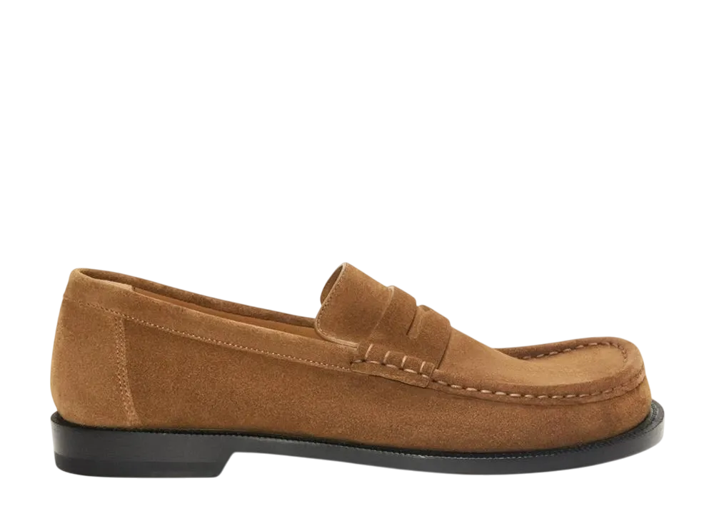 LOEWE Campo Loafer in Suede Calfskin "Tabacco"