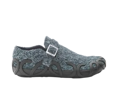 LOEWE Women's Rise Loafer in Brushed Suede "Charcoal"