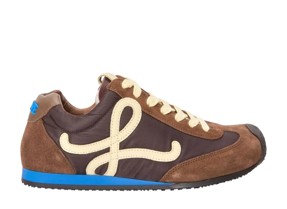 ロエベ バレエランナー 2.0 ナイロン&カーフ "ブラウン/イエロー/ブルー"