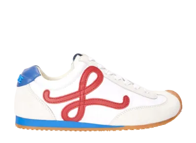 LOEWE Ballet Runner 2.0 in Nylon and Calfskin "White/Red/Blue"