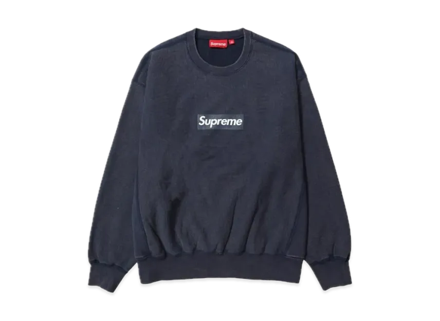 Supreme Washed Box Logo Crewneck Supreme Washed Box Logo Crewneck