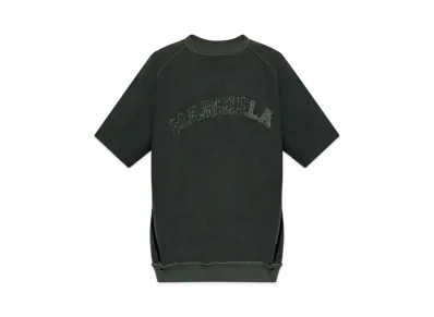 Maison Margiela Logo Short Sleeve Sweatshirt "Washed Black"