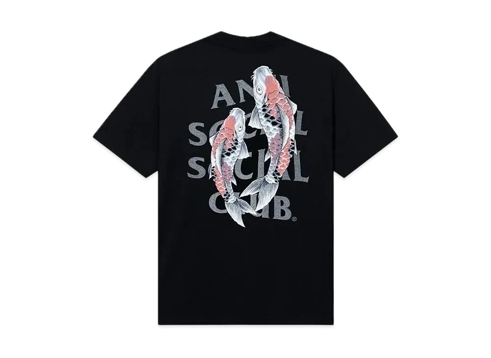 ANTI SOCIAL SOCIAL CLUB KOI USA Made S/S Tee "Black"