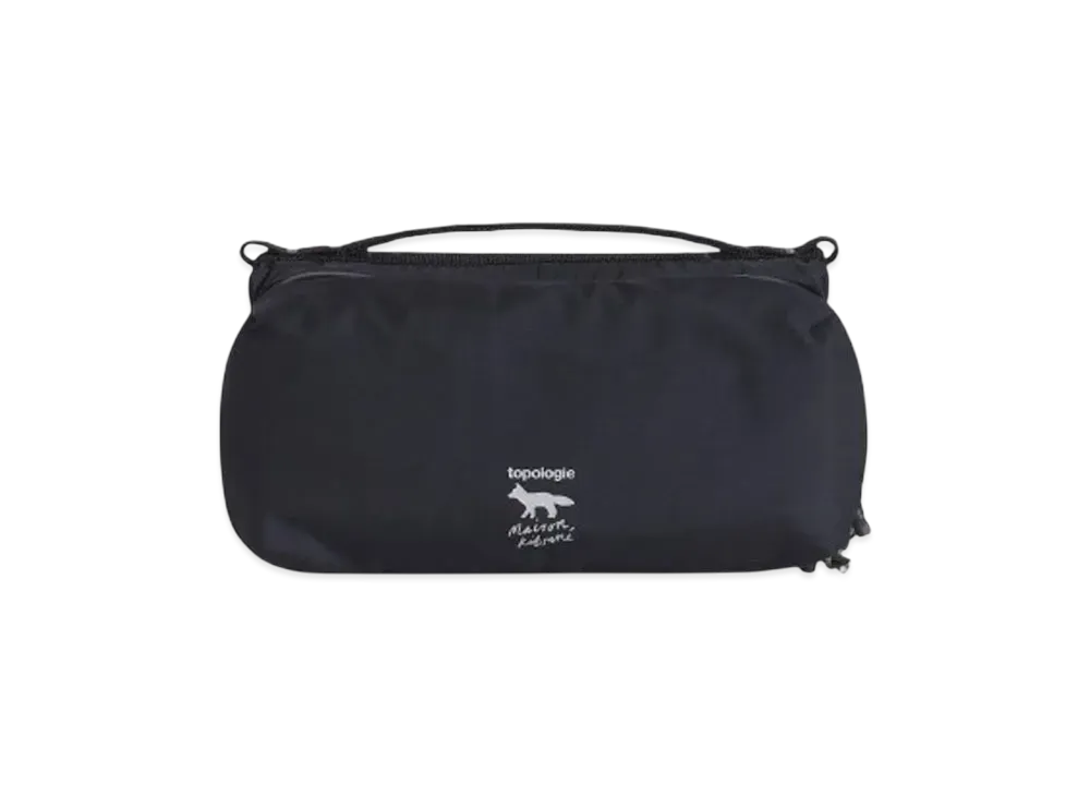 Maison Kitsune x Topologie Medium Bottle Sacoche "Black"