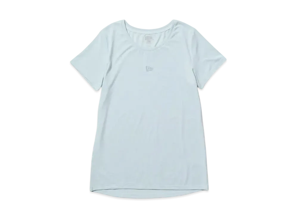 NEW ERA Performance Apparel Women's Short Sleeve Tech Mid-Length T-Shirt "Misty Blue"