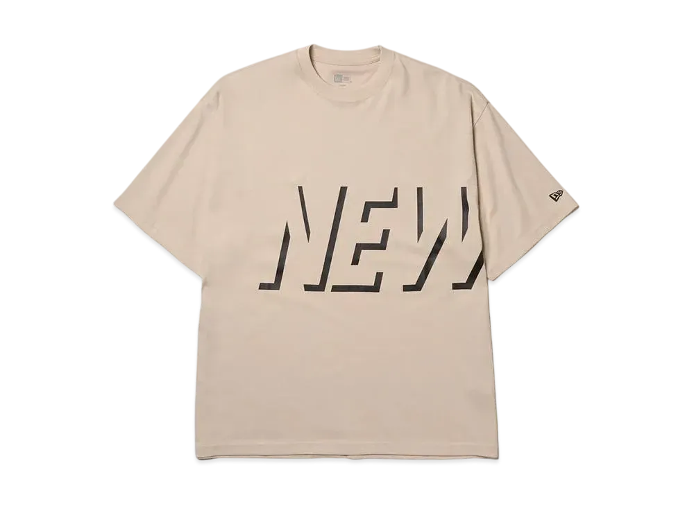 NEW ERA Performance Apparel Short Sleeve Oversized Performance T-Shirt Shadow Wordmark "Stone"