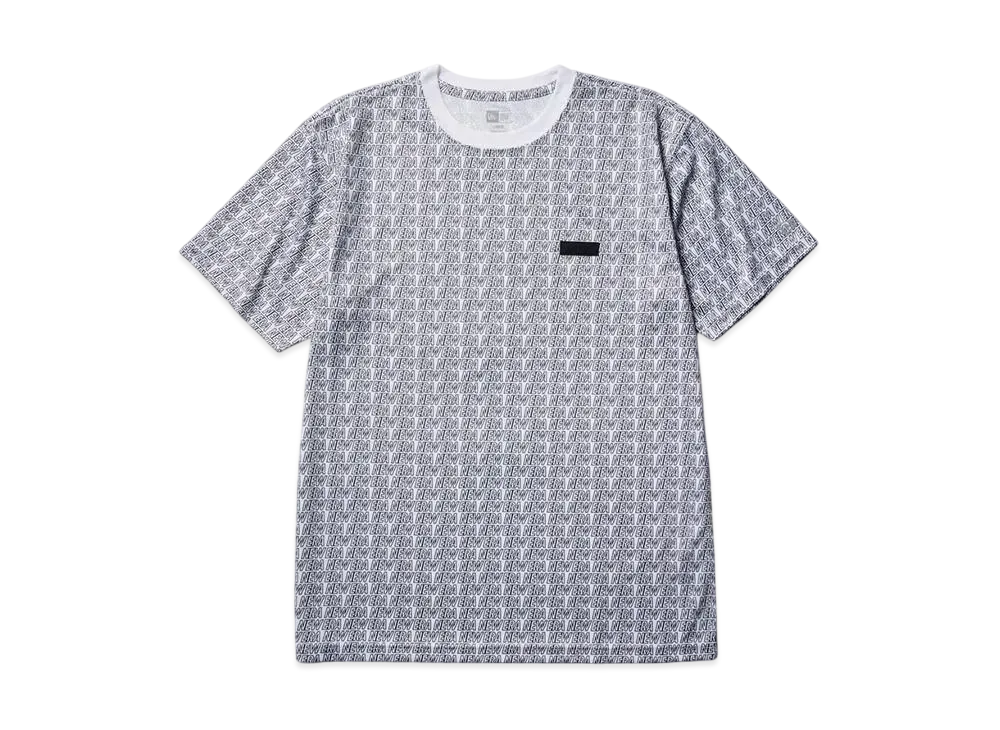NEW ERA Performance Apparel Short Sleeve Tech T-Shirt Allover Regular Fit "White"