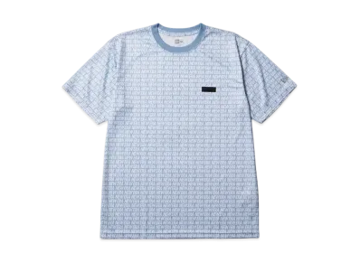 NEW ERA Performance Apparel Short Sleeve Tech T-Shirt Allover Regular Fit "Light Blue"
