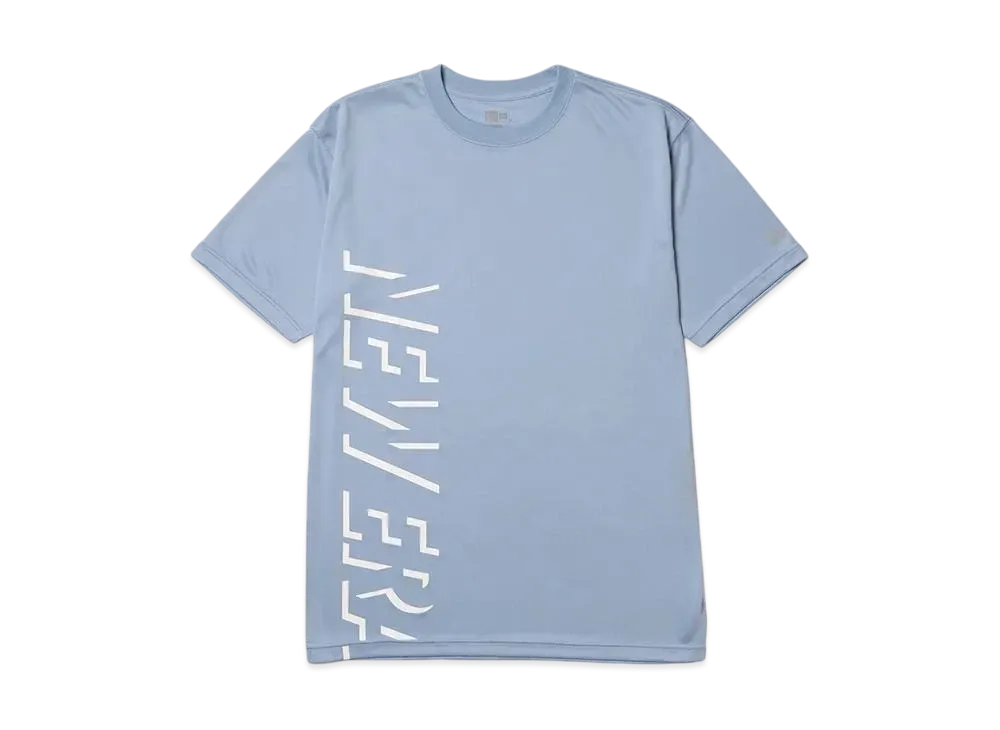 NEW ERA Performance Apparel Short Sleeve Tech T-Shirt Shadow Wordmark Regular Fit "Light Blue"