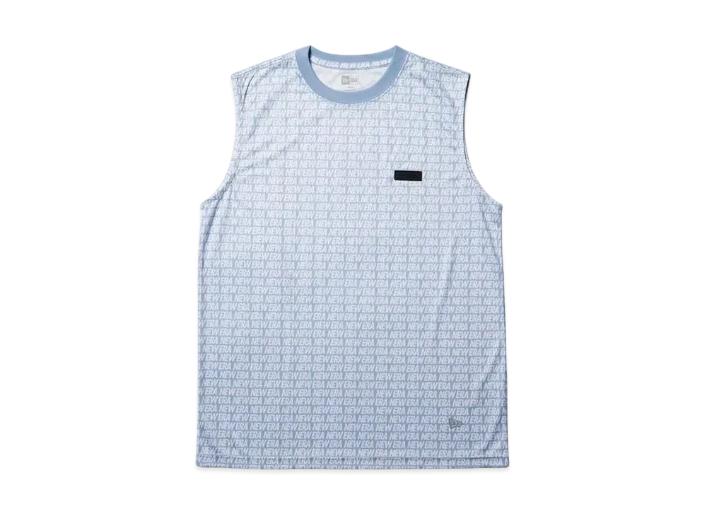 NEW ERA Performance Apparel Short Sleeve Tech Tank Top Allover Regular Fit "Light Blue"
