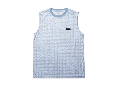 NEW ERA Performance Apparel Short Sleeve Tech Tank Top Allover Regular Fit "Light Blue"