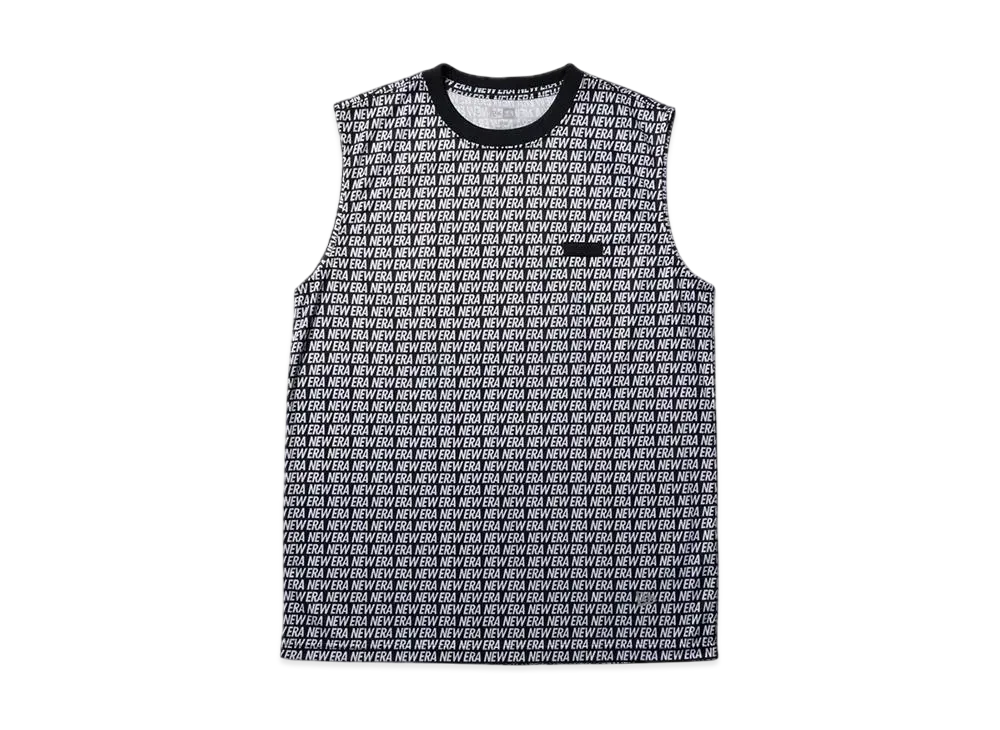 NEW ERA Performance Apparel Short Sleeve Tech Tank Top Allover Regular Fit "Black"