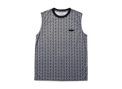 NEW ERA Performance Apparel Short Sleeve Tech Tank Top Allover Regular Fit "Black"