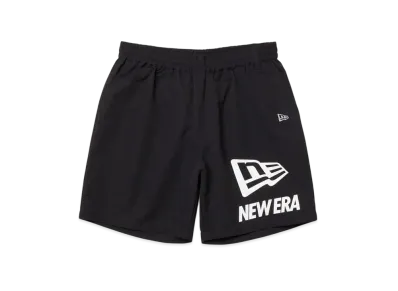 NEW ERA Performance Apparel Stretch Nylon Short Pants Flag & Wordmark "Black"