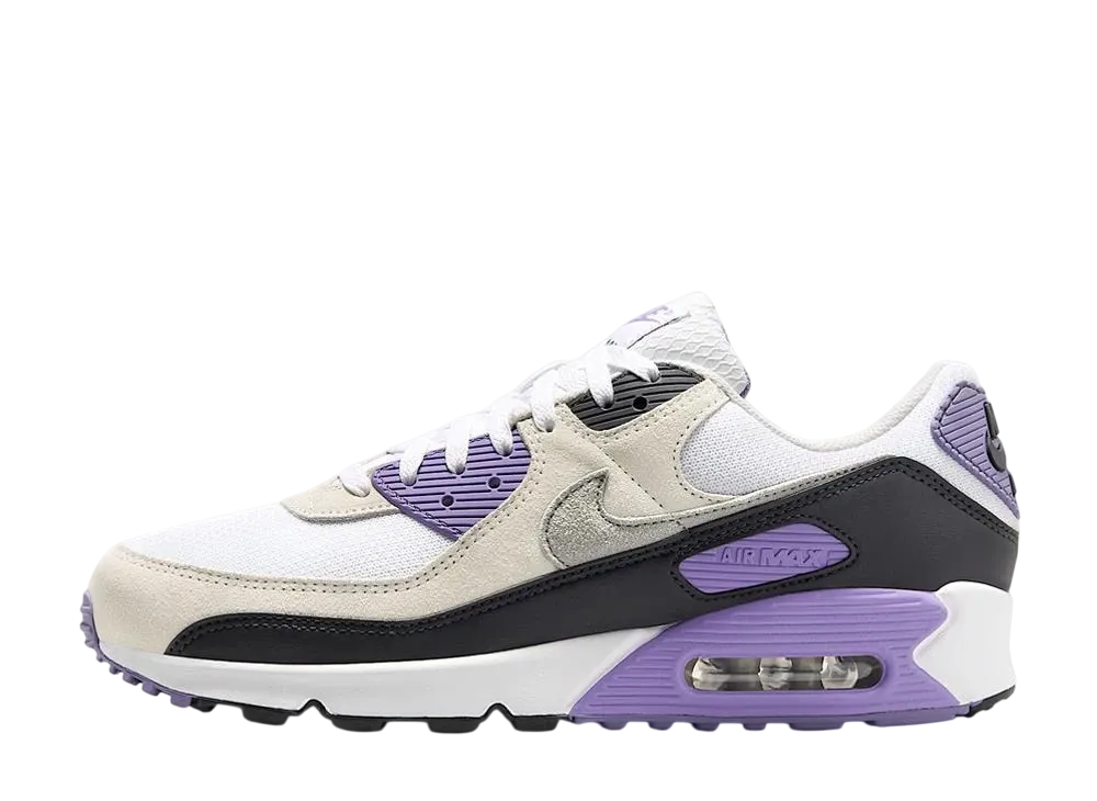 Nike Air Max 90 "White/Dusty Amethyst/Photon Dust/Light Smoke Grey"