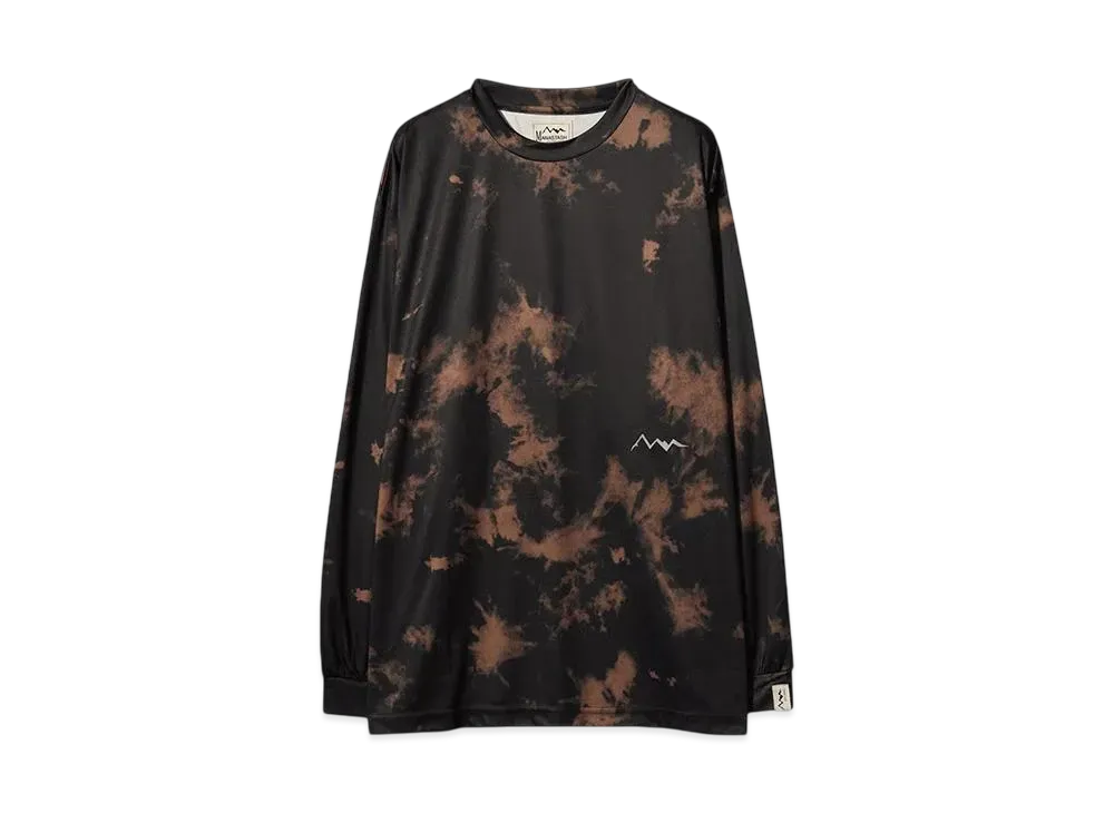 MANASTASH TIE DYE L/S TOP"BLACK"