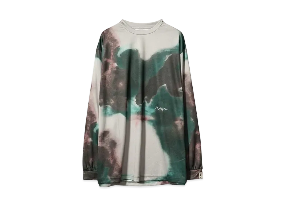 MANASTASH TIE DYE L/S TOP"DARK GREEN"