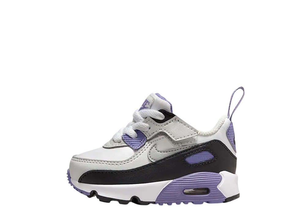 ナイキ TD エアマックス90 イージーオン "ホワイト/ダスティーアメシスト/フォトンダスト/ライトスモークグレー" (キッズ)