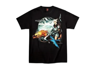 Geeks Rule x FINAL FANTASY XIV 15 Silkscreen Printing T Shirt "Black"