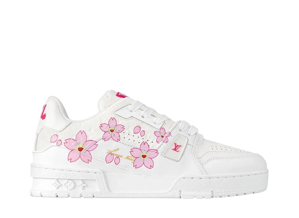 Takashi Murakami × Louis Vuitton Women's LV Trainer Sneaker "White"