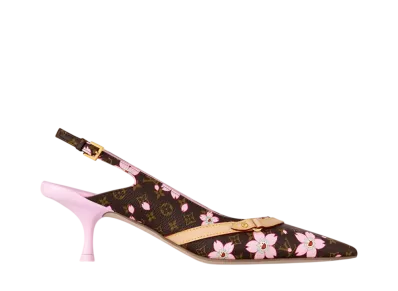 Takashi Murakami × Louis Vuitton Women's 6AM Slingback Pump "Sakura Brown"