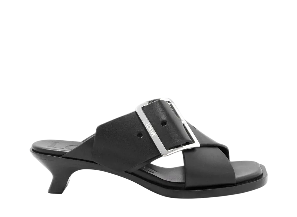 ロエベ ウィメンズ ペタル ベルト サンダル ベジタブルタンニンカーフ "ブラック"