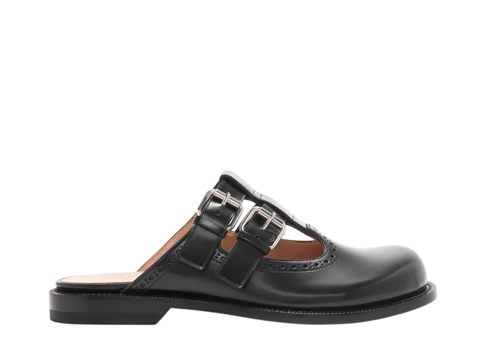 LOEWE Women's Campo Mary Jane mule in calfskin "Black"