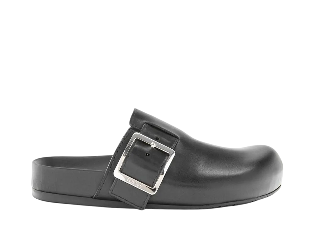 ロエベ ウィメンズ イーズ バックル ミュール ベジタブルタンニンカーフ "ブラック"