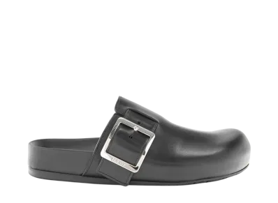 LOEWE Women's Ease Buckle mule in vegetable-tanned calfskin "Black"
