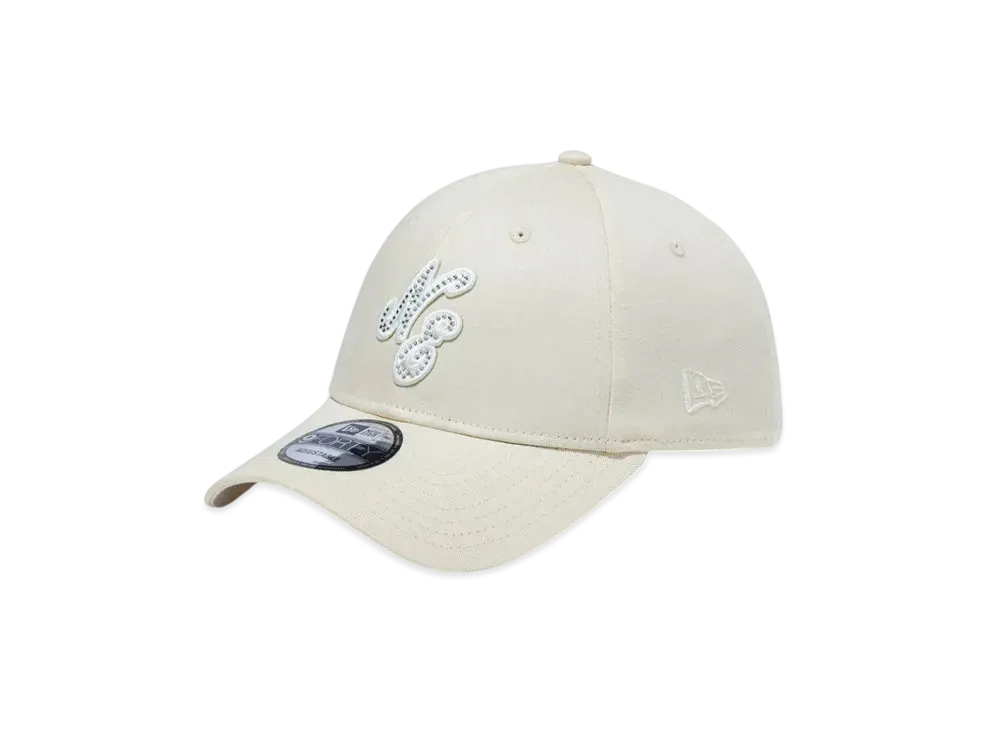 NEW ERA 9Forty Rhinestone Classic Logo "Light Cream"