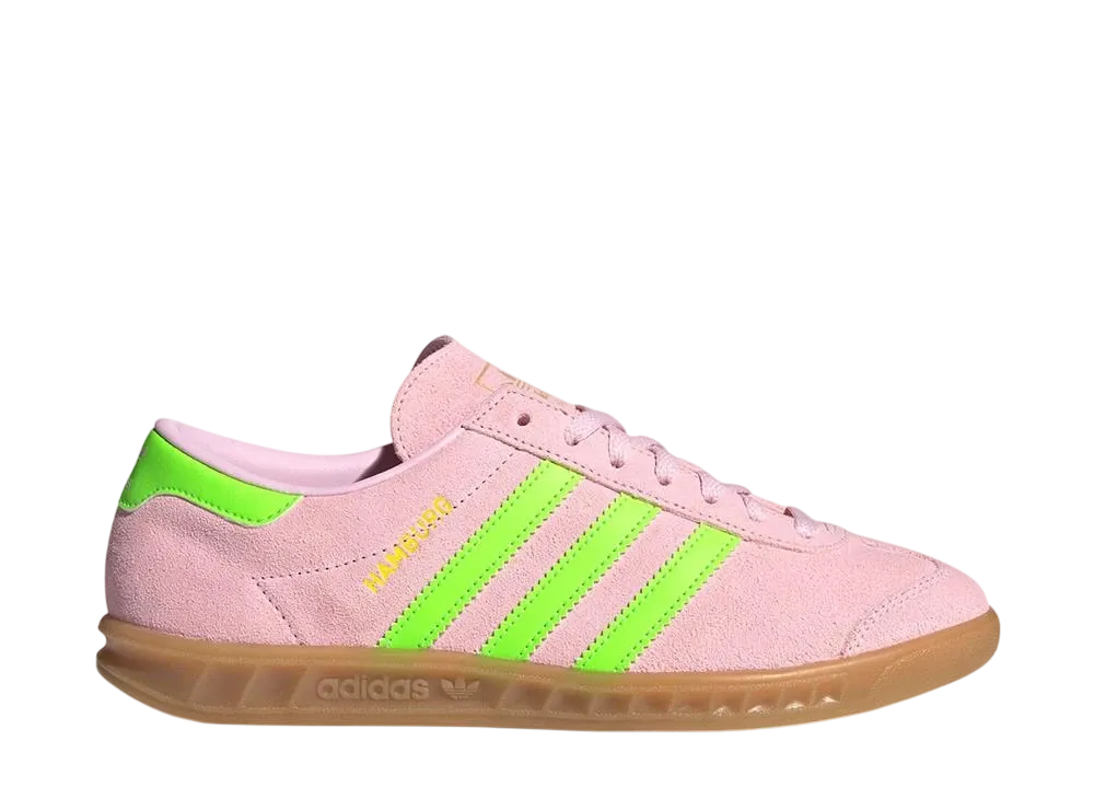 adidas Women's Hamburg "Clear Pink/Solar Green/Gold Metallic"