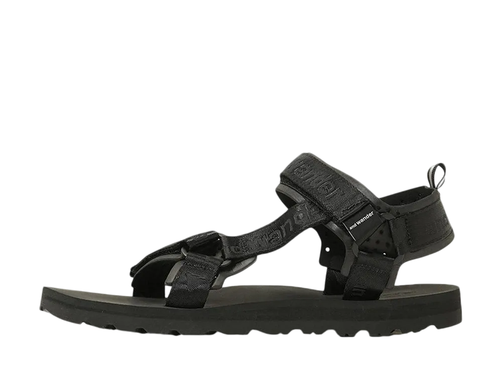 and wander Ny JQ tape sandals"BLACK"