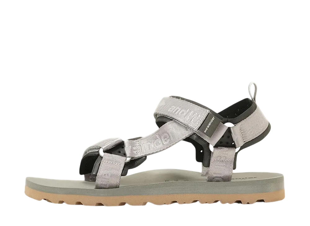 and wander Ny JQ tape sandals"GRAY"