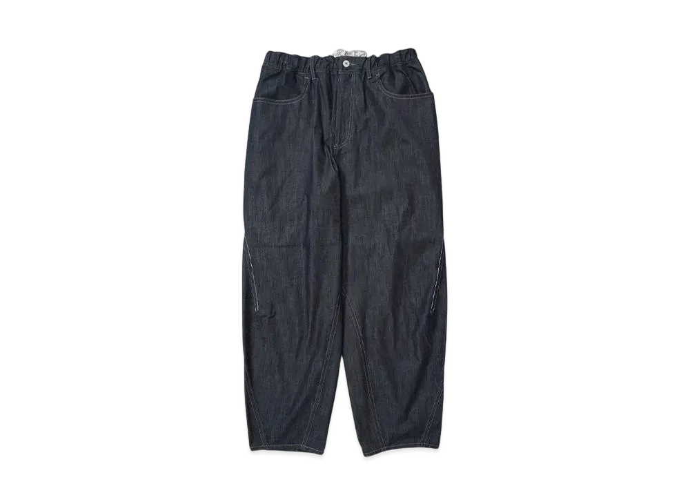and wander dry easy denim wide pants"NAVY"