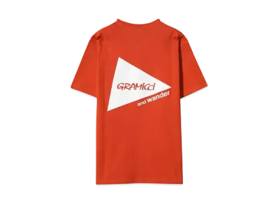 GRAMICCI x and wander backprint tee"RED"