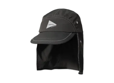 GRAMICCI x and wander brushed nylon sunshade cap"CHARCOAL"
