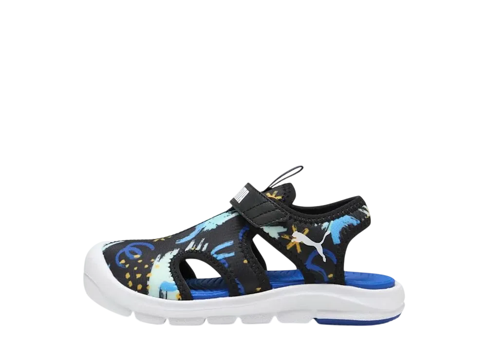 プーマ PS ファンレーサー AOP "プーマブラック/ビビットブルー" (キッズ)