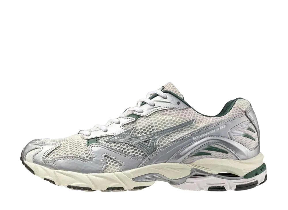 ミズノ ウェーブライダー10 "オフホワイト/グリーン/ライトベージュ"