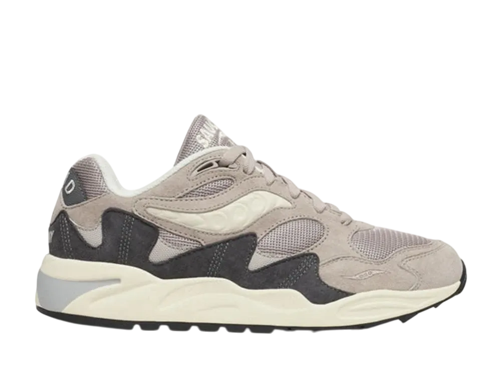 サッカニー グリッド シャドウ2 "グレー/クリーム"