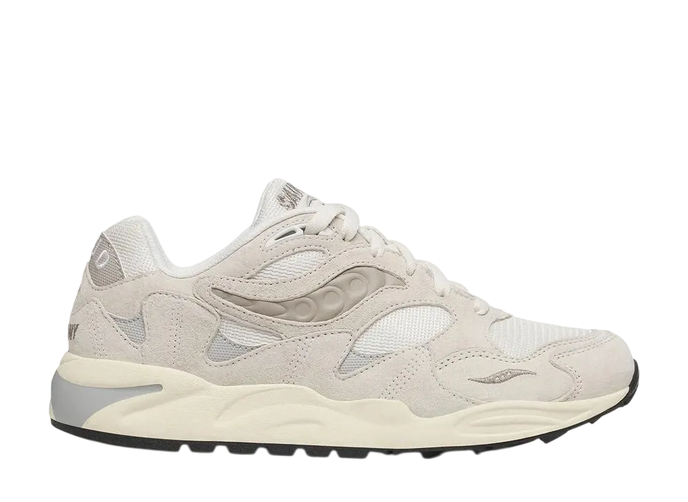 サッカニー グリッド シャドウ2 "ホワイト/クリーム"